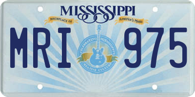 MS license plate MRI975