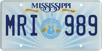 MS license plate MRI989