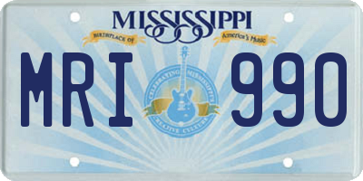 MS license plate MRI990