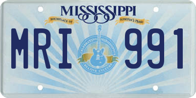 MS license plate MRI991