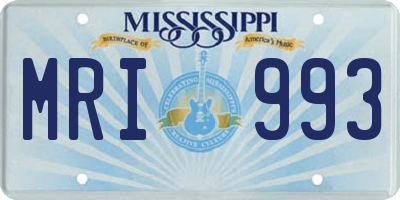MS license plate MRI993