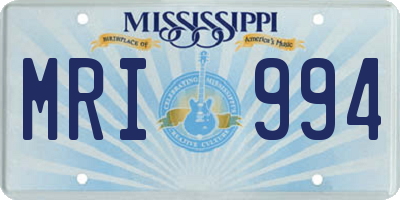 MS license plate MRI994