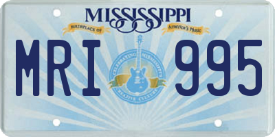 MS license plate MRI995
