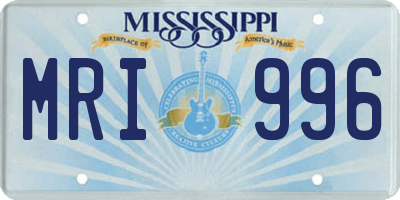 MS license plate MRI996