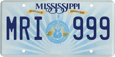 MS license plate MRI999