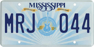 MS license plate MRJ044