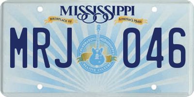 MS license plate MRJ046