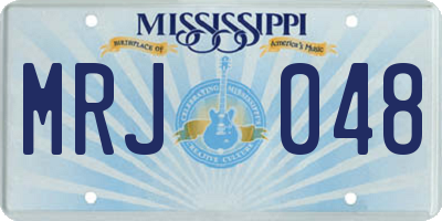 MS license plate MRJ048