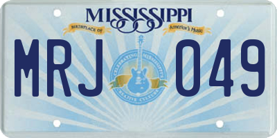 MS license plate MRJ049