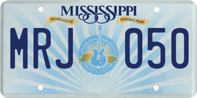 MS license plate MRJ050