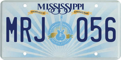MS license plate MRJ056