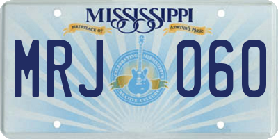 MS license plate MRJ060