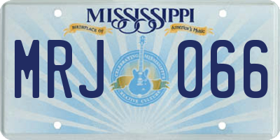 MS license plate MRJ066