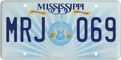 MS license plate MRJ069