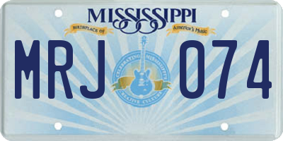 MS license plate MRJ074