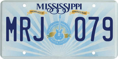 MS license plate MRJ079