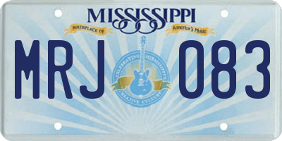 MS license plate MRJ083