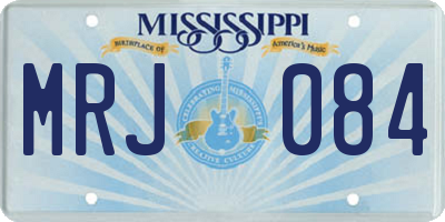 MS license plate MRJ084