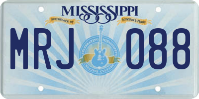 MS license plate MRJ088