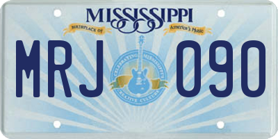 MS license plate MRJ090