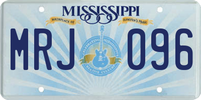 MS license plate MRJ096