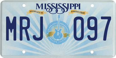 MS license plate MRJ097