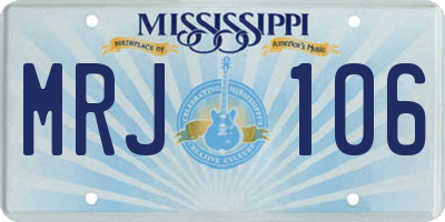 MS license plate MRJ106