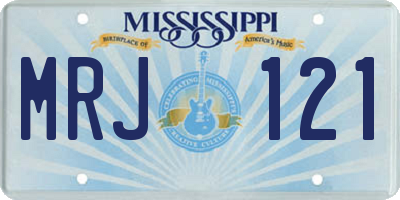 MS license plate MRJ121