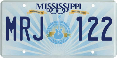 MS license plate MRJ122