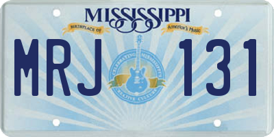 MS license plate MRJ131