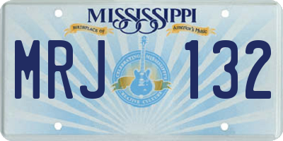 MS license plate MRJ132
