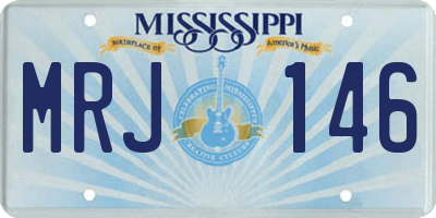 MS license plate MRJ146