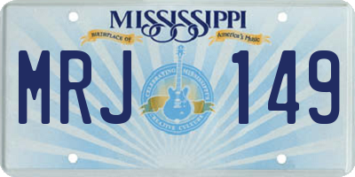 MS license plate MRJ149