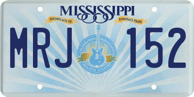 MS license plate MRJ152