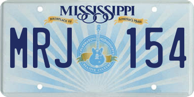 MS license plate MRJ154