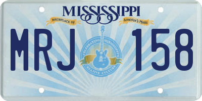 MS license plate MRJ158