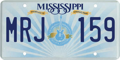 MS license plate MRJ159
