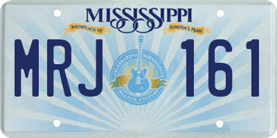 MS license plate MRJ161
