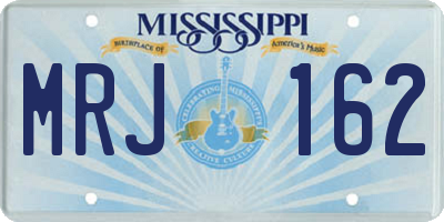 MS license plate MRJ162