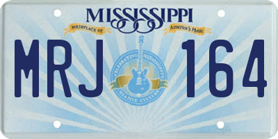 MS license plate MRJ164