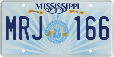 MS license plate MRJ166