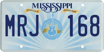 MS license plate MRJ168