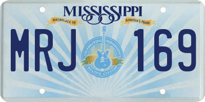 MS license plate MRJ169