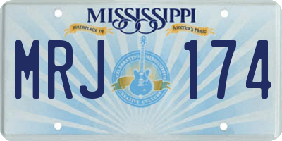 MS license plate MRJ174