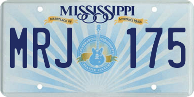 MS license plate MRJ175