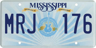MS license plate MRJ176