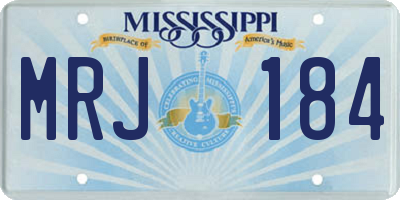 MS license plate MRJ184