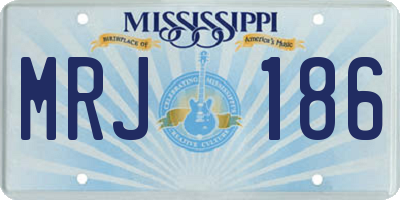 MS license plate MRJ186