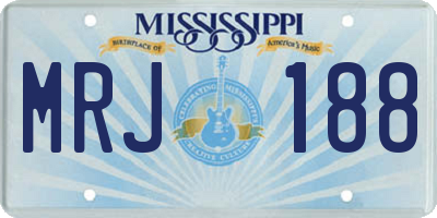 MS license plate MRJ188
