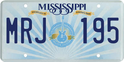 MS license plate MRJ195